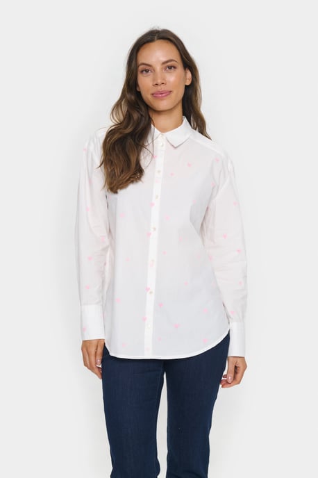 Langarm - Hemd Oversize fit Ice Bonbon Harts white - Image 2
