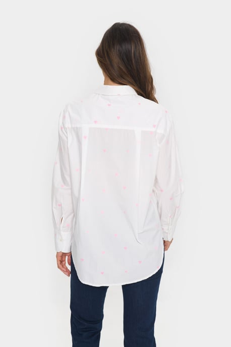Langarm - Hemd Oversize fit Ice Bonbon Harts white - Image 3