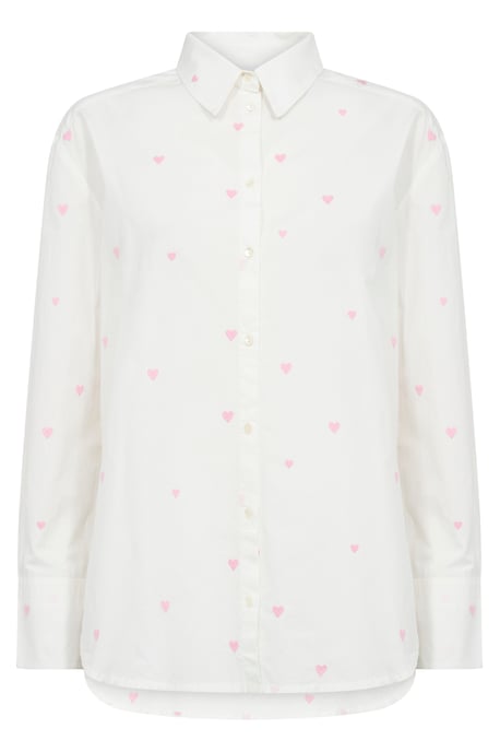 Langarm - Hemd Oversize fit Ice Bonbon Harts white - Image 4