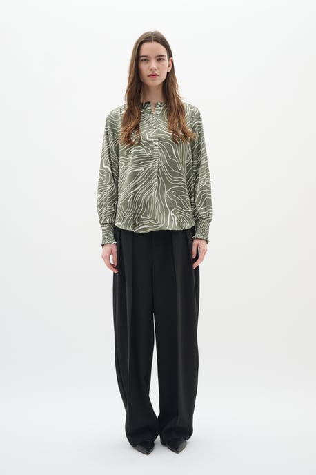 Langarm - Hemd Gerade Passform Agave/WhisperWhite green - Image 1