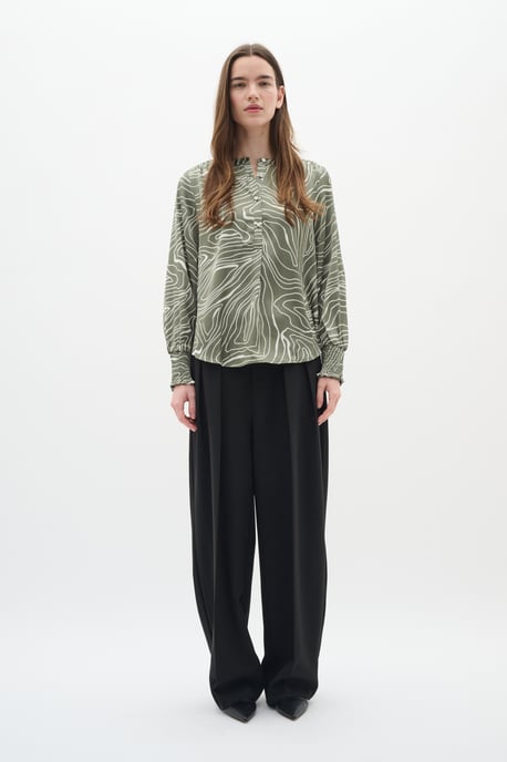 Langarm - Hemd Gerade Passform Agave/WhisperWhite green - Image 3