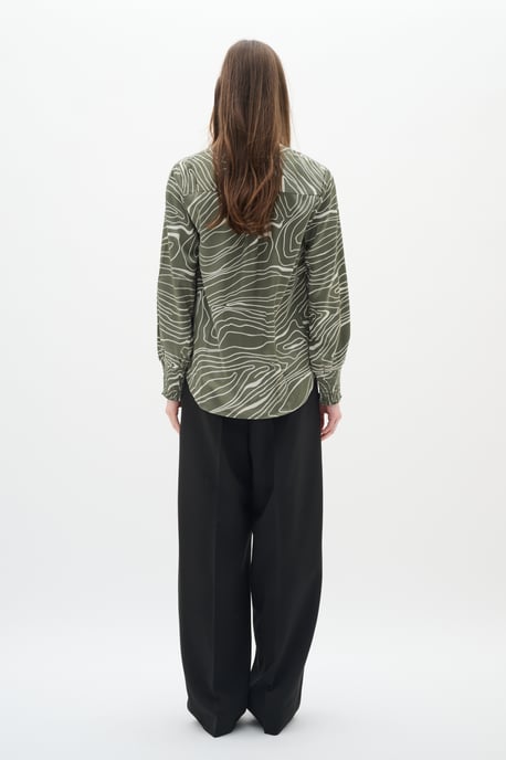 Langarm - Hemd Gerade Passform Agave/WhisperWhite green - Image 4