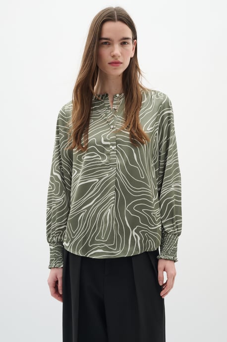 Langarm - Hemd Gerade Passform Agave/WhisperWhite green - Image 5