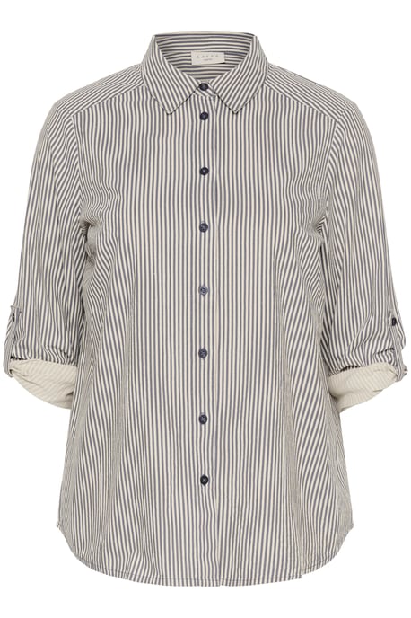 Langarm - Hemd Loose fit Midnight/White Stripe blue white - Image 5