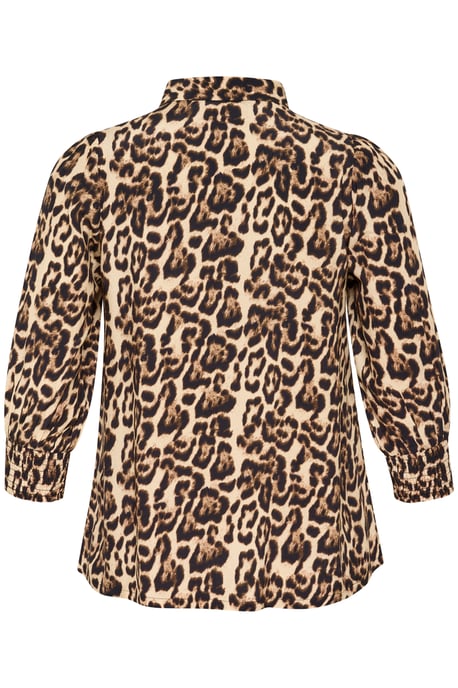 Langarm - Hemd Regular fit Naturel Leopard Print - Image 5