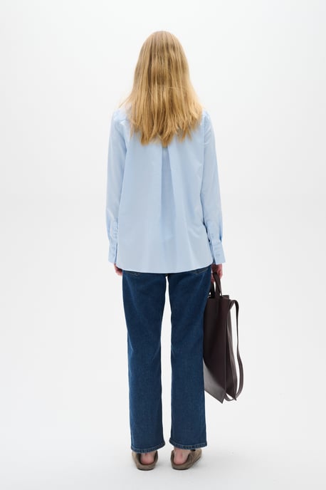 Langarm - Hemd Lockere Passform Pastel Blue light blue - Image 2