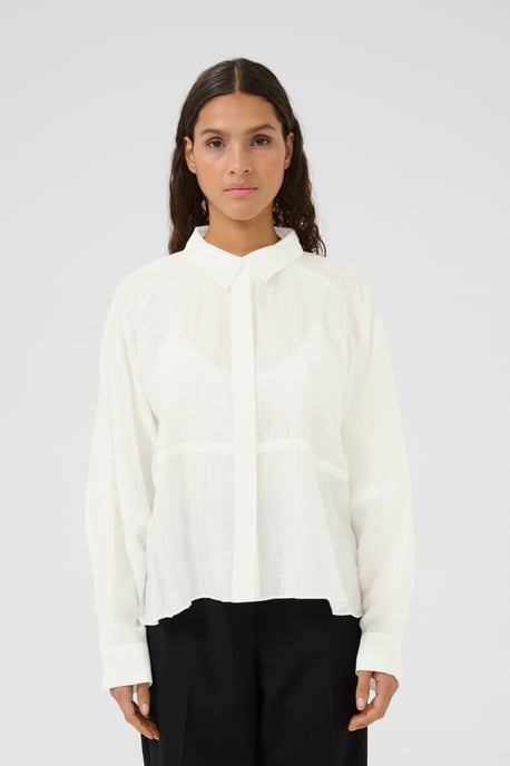Langarm - Hemd Feminine Bright White - Image 3