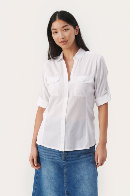 Langarm - Hemd Relaxed fit Bright White - Image 3