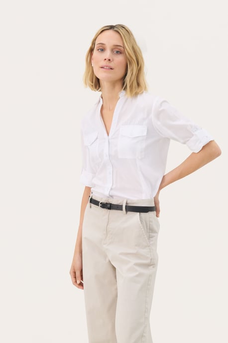 Langarm - Hemd Relaxed fit Bright White - Image 4