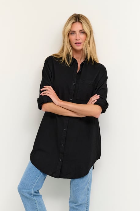 Langarm - Hemd Loose fit Black - Image 4