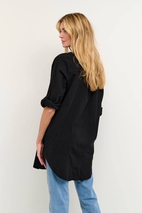 Langarm - Hemd Loose fit Black - Image 5