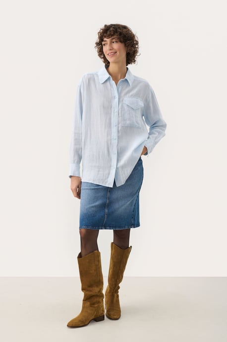 Langarm - Hemd Oversize fit Ice Water - Image 1