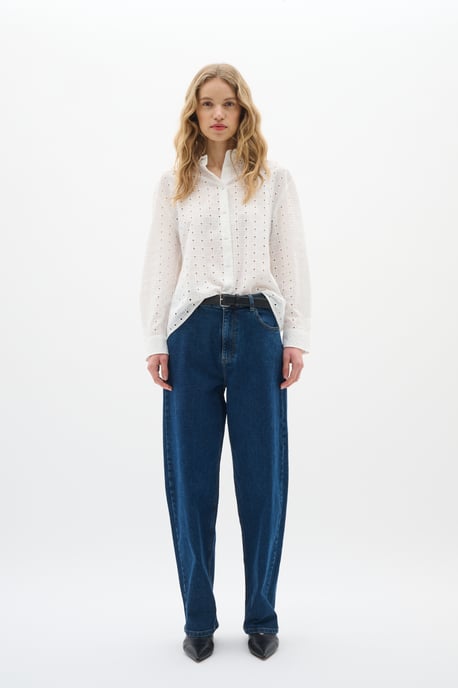 Langarm - Hemd Lockere Passform Pure White - Image 1