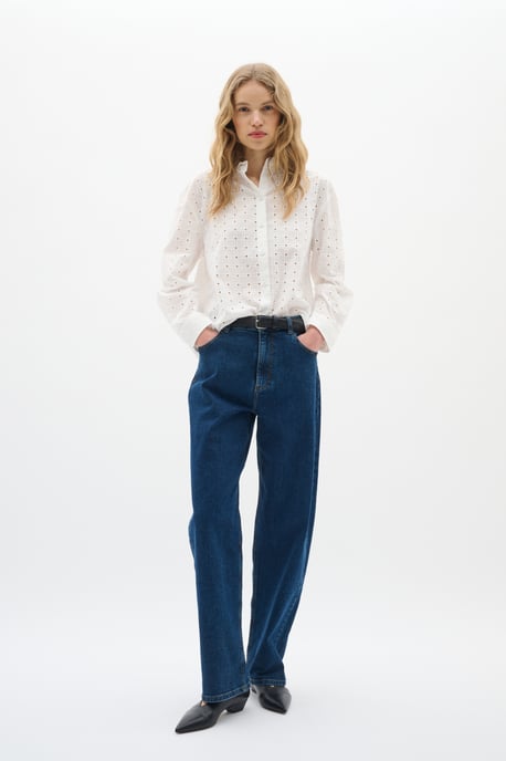 Langarm - Hemd Lockere Passform Pure White - Image 3