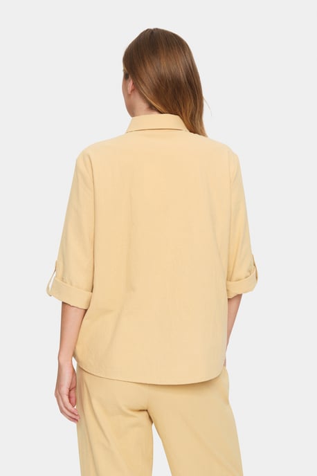 Langarm - Hemd Gerade Passform Croissant beige - Image 3