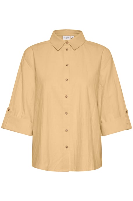 Langarm - Hemd Gerade Passform Croissant beige - Image 4