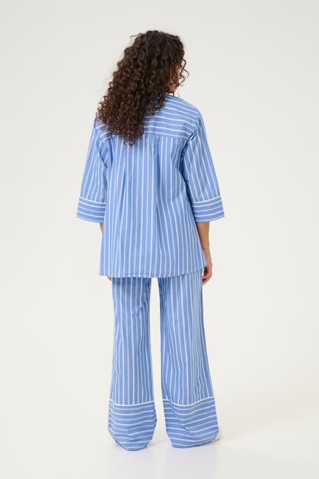 Langarm - Hemd Relaxed fit Blue Stripe white - Image 2