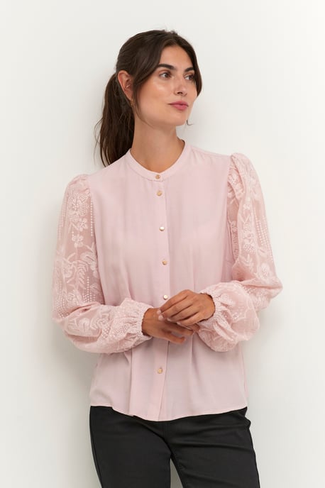 Langarmshirt mit lockerer Passform, blasses Mauve - Image 4