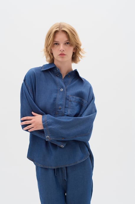 Jeanshemd Baggy fit Medium Blue medium blue - Image 4