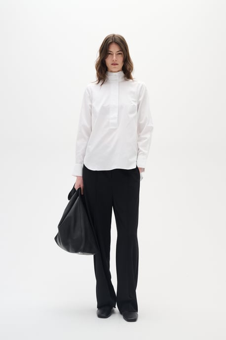 Langarm - Hemd Lockere Passform Pure White - Image 4