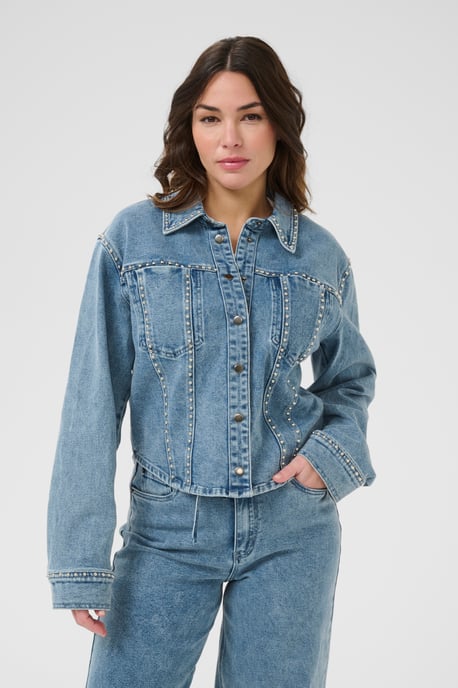 Jeanshemd Tight fit Washed Blue denim - Image 3