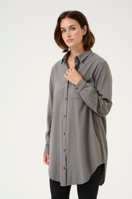 Langarm - Hemd Loose fit Smoked Pearl - Image 3