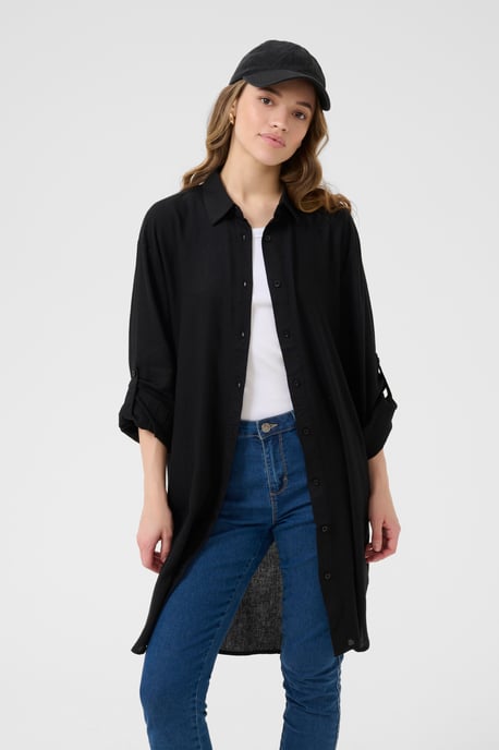 Langarm - Hemd Loose fit Black - Image 5