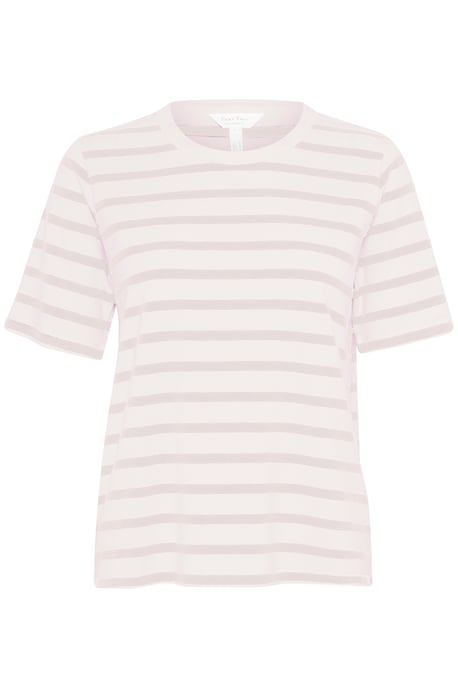 T-shirt Gerade Passform French Oak and White Stripe beige - Image 4