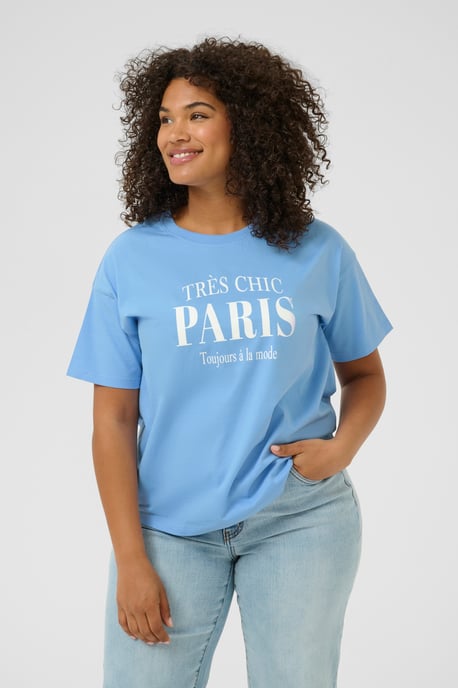 T-shirt Loose fit Vista Blue W. Chalk Paris light blue - Image 5