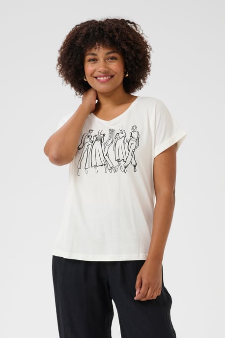 T-shirt Loose fit Black Model Sketch black - Image 3