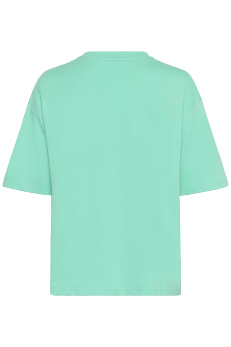 T-shirt Oversize fit Pool Blue W. Chalk Embroidery - Image 5