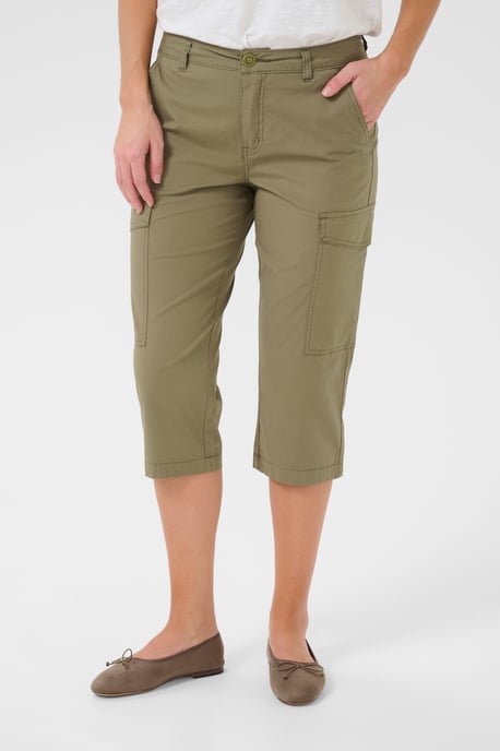 Caprihose Regular fit Dusky Green Wash green - Image 3