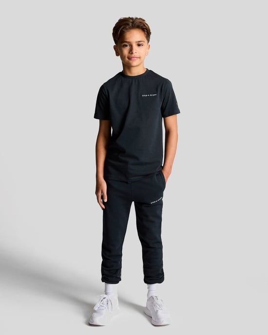 Lyle & Scott Kinder Script Bestickte Jogginghose - Dunkelblau - Image 1