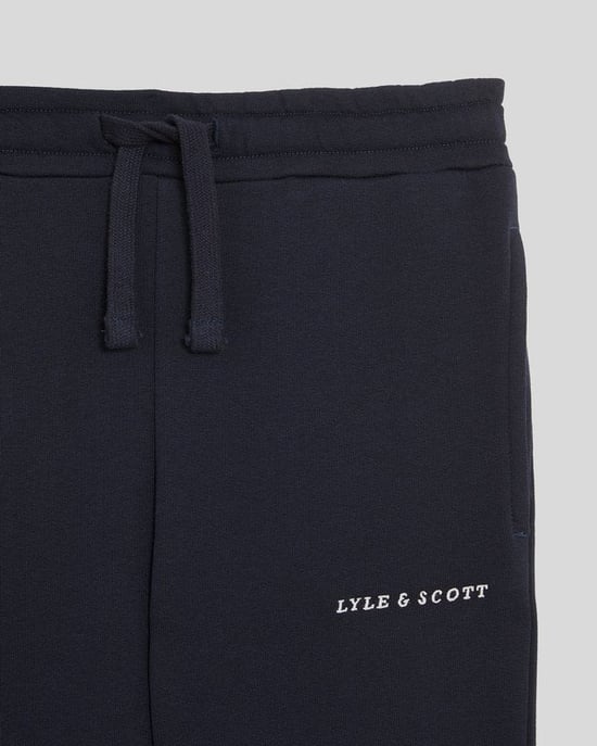 Lyle & Scott Kinder Script Bestickte Jogginghose - Dunkelblau - Image 4