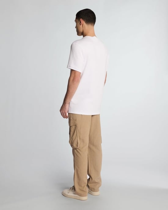 Lyle & Scott Baumwoll-Leinen Cargo-Hose - Sand - Image 3
