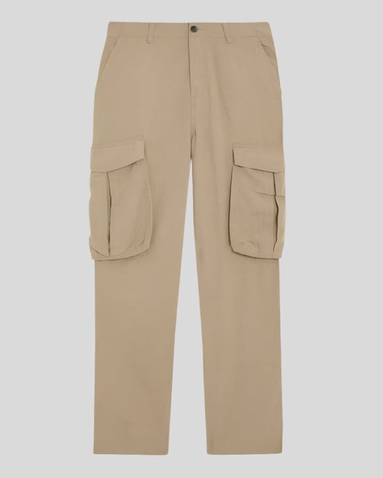 Lyle & Scott Baumwoll-Leinen Cargo-Hose - Sand - Image 5