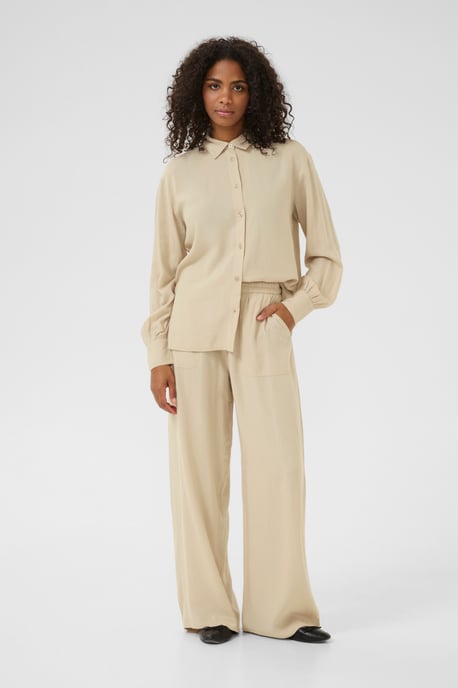 Pants Suiting Relaxed fit Feather Gray beige - Image 2