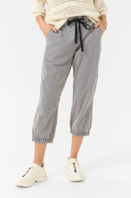 Pants Suiting Relaxed fit Midnight/White Stripe blue white - Image 5