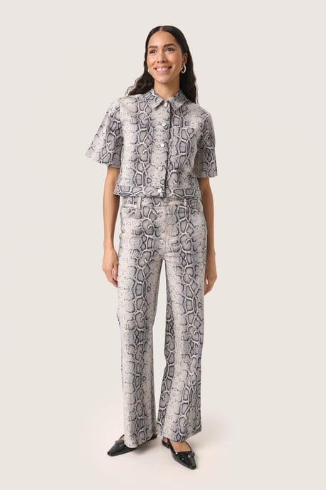Pants Suiting Gerade Passform Grey Snake Print - Image 2