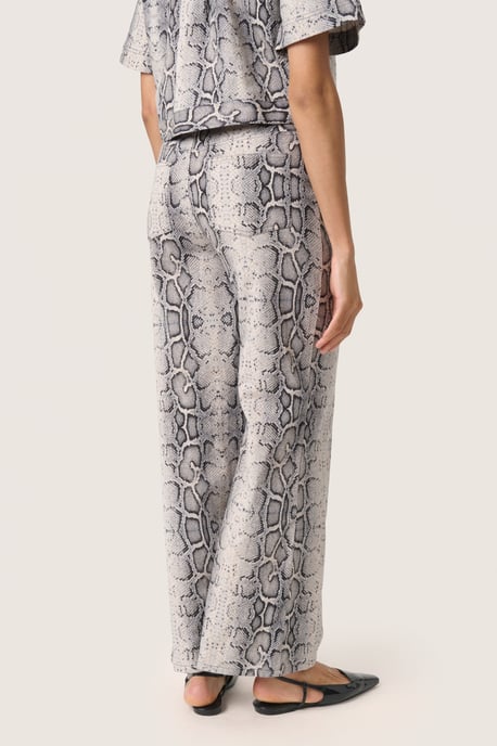 Pants Suiting Gerade Passform Grey Snake Print - Image 5