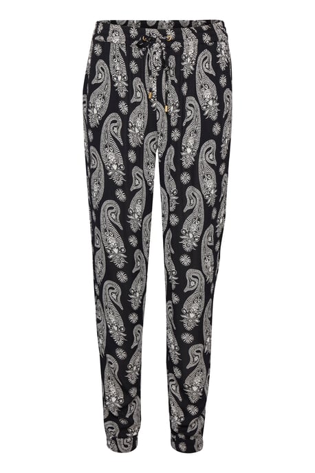 Pants Suiting Regular fit Black / Chalk Paisley black offwhite - Image 5