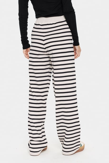 Casual Hose Gerade Passform Gray Morn Mila Stripe black offwhite - Image 3