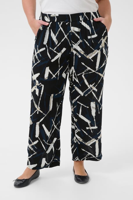 Casual Hose Loose fit Black/Midnight Marine Graphic black blue - Image 3