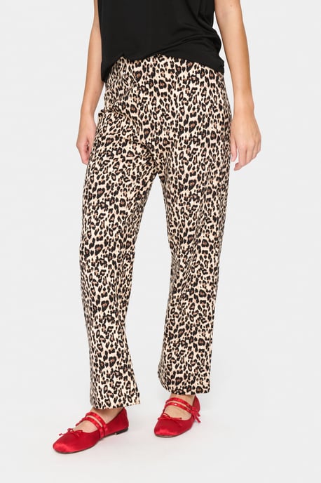 Legere Hose Reguläre Passform Schwarz Reg Leo leopard - Image 2