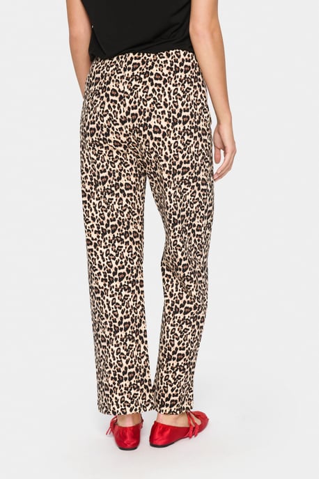 Legere Hose Reguläre Passform Schwarz Reg Leo leopard - Image 3
