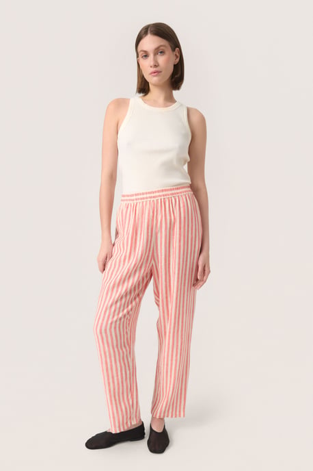 Casual Hose Relaxed fit Hot Coral Stripes coral - Image 1