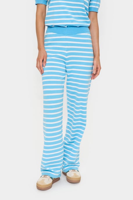 Casual Hose Gerade Passform Ethereal Blue Ice Stripe - Image 3