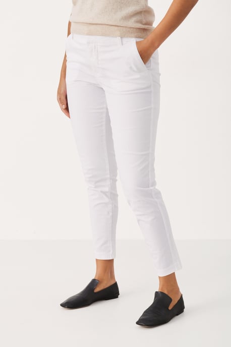 Casual Hose Gerade Passform Bright White - Image 2