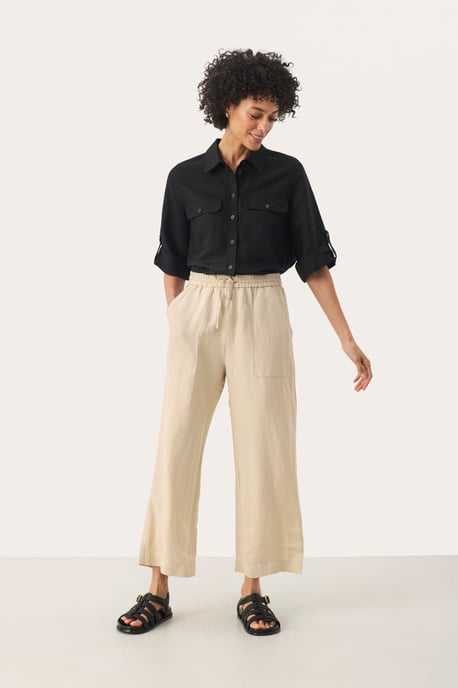 Casual Hose Easy fit White Pepper beige - Image 1