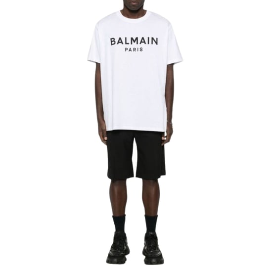 Balmain Paris - Weißes T-Shirt mit auffälligem Markenlogo - Image 2